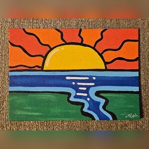 Vibrant Sunset Canvas Art